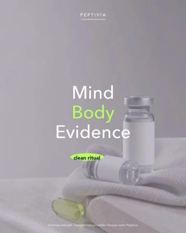 Poster bertulisan Mind, Body, Evidence dengan label clean ritual